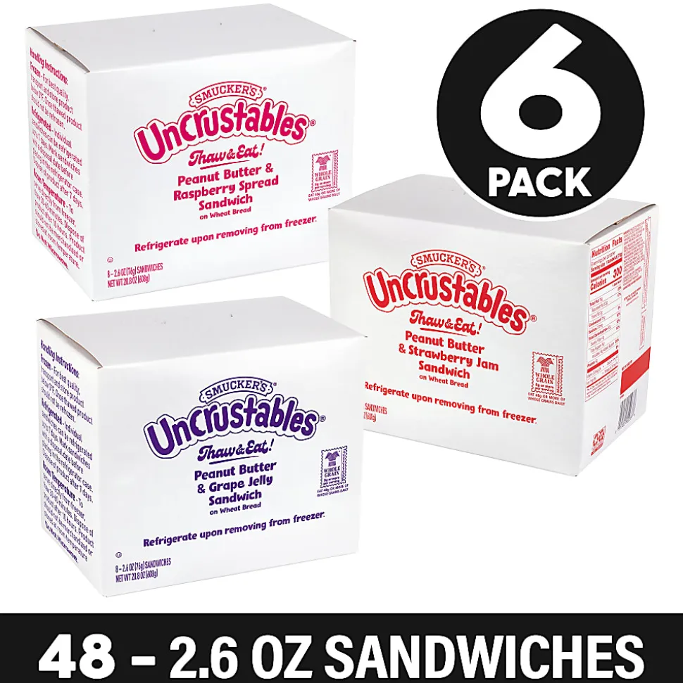 Smucker's Uncrustables Variety, 2.6 Oz, Total Qty 48