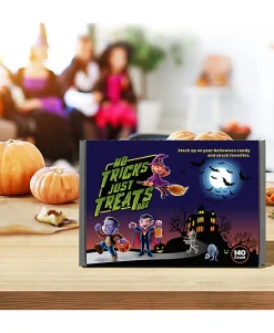 Snack Box Pros No Tricks Just Treats Halloween Snack Box, Box Of 140 Pieces