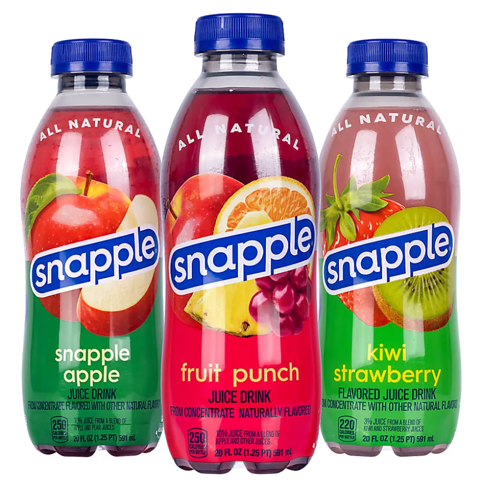 Snapple All Natural Juice Drink, 20 Oz Bottle, Pack Of 24 Bottles