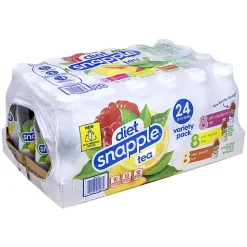 Snapple Diet Ice Tea, 20 Oz, Assorted Flavors, Pack Of 24 Bottles