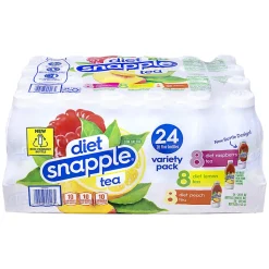 Snapple Diet Ice Tea, 20 Oz, Assorted Flavors, Pack Of 24 Bottles