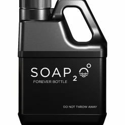 SOAP2O Forever Bottle - 1 gal - Bottle Dispenser - Hand - Black - 1 Each