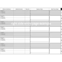 Soft Cover Journal of Notarial Acts Logbook For Notary Public Transactions, 11" x 8 1/2", 116 Pages