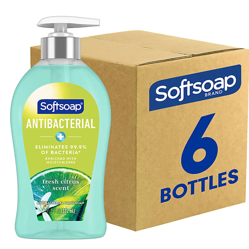 Softsoap® Antibacterial Liquid Hand Soap, Fresh Citrus Scent, 11.25 Oz, Total Qty 6