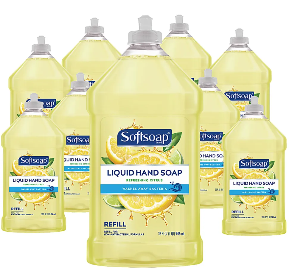 Softsoap® Liquid Hand Soap Refills, Fresh Citrus Scent, 32 Oz Bottle, Pack Of 9 Bottles