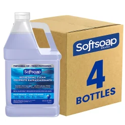 Softsoap® Moisturizing Hand Soap, Refreshing Clean, 1 Gallon, Clear, Carton Of 4 Bottles