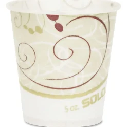 SOLO Cold Paper Cups, 5 Oz, Beige, 3,000 Cups Per Carton, Pack Of 30 Cartons
