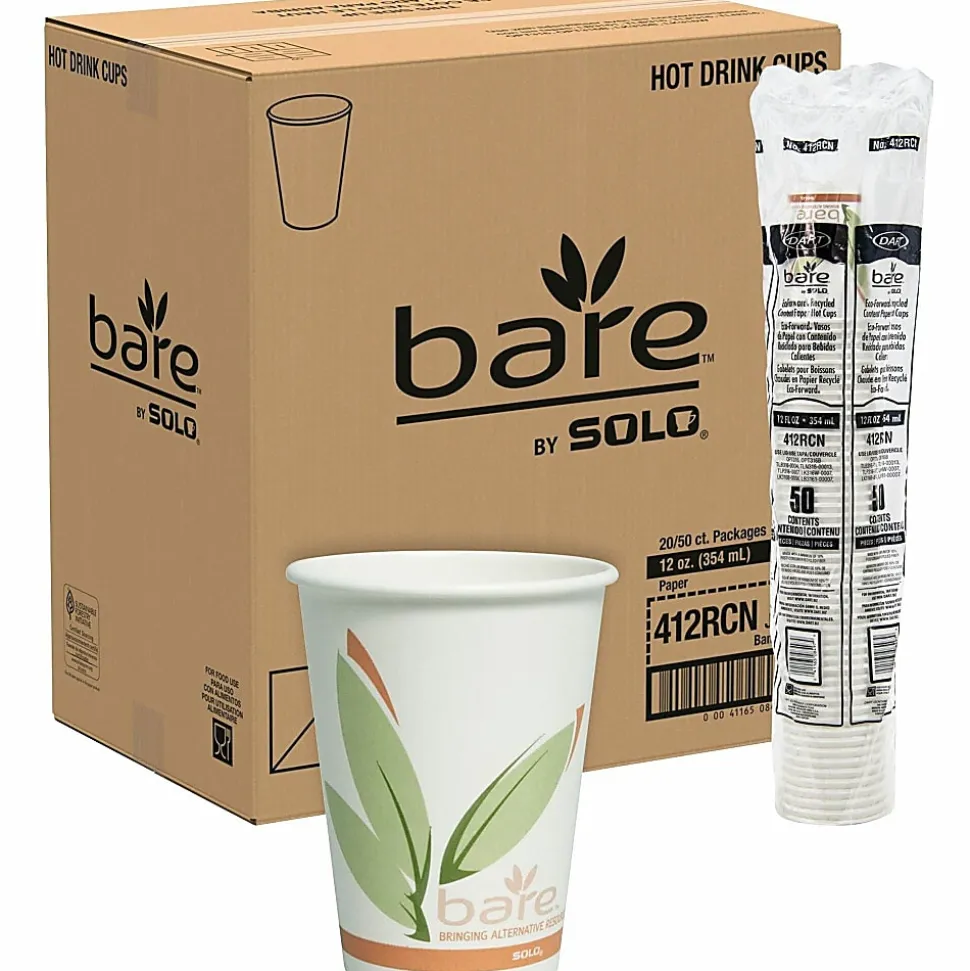Solo Cup Bare™ Hot Cups, 12 Oz., Pack Of 50