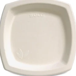 Solo Cup Bare™ Sugar Cane Plates, 8 1/4", Ivory, 125 Per Bag, Carton Of 4 Bags