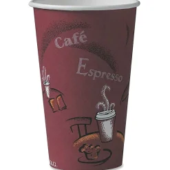 Solo Cup Bistro Design Hot Drink Cups, 16 Oz, Maroon, Carton Of 1,000