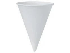 Solo Cup Paper Cone Water Cups, White, 4 Oz, Case of 5,000