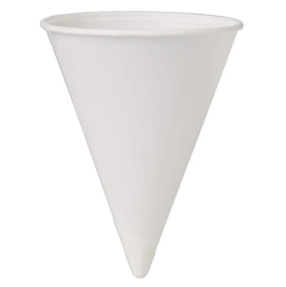 Solo Cup Paper Cone Water Cups, White, 4 Oz, Bag Of 200 Cups