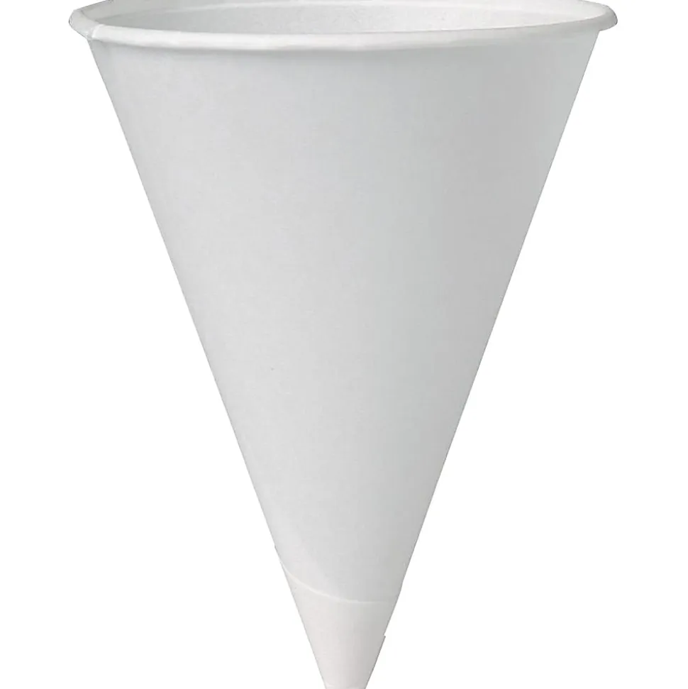 Solo Cup Paper Cone Water Cups, White, 4 Oz, Bag Of 200 Cups