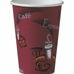 Solo Cup Paper Hot Cups, 16 Oz, Maroon, Carton Of 300 Cups