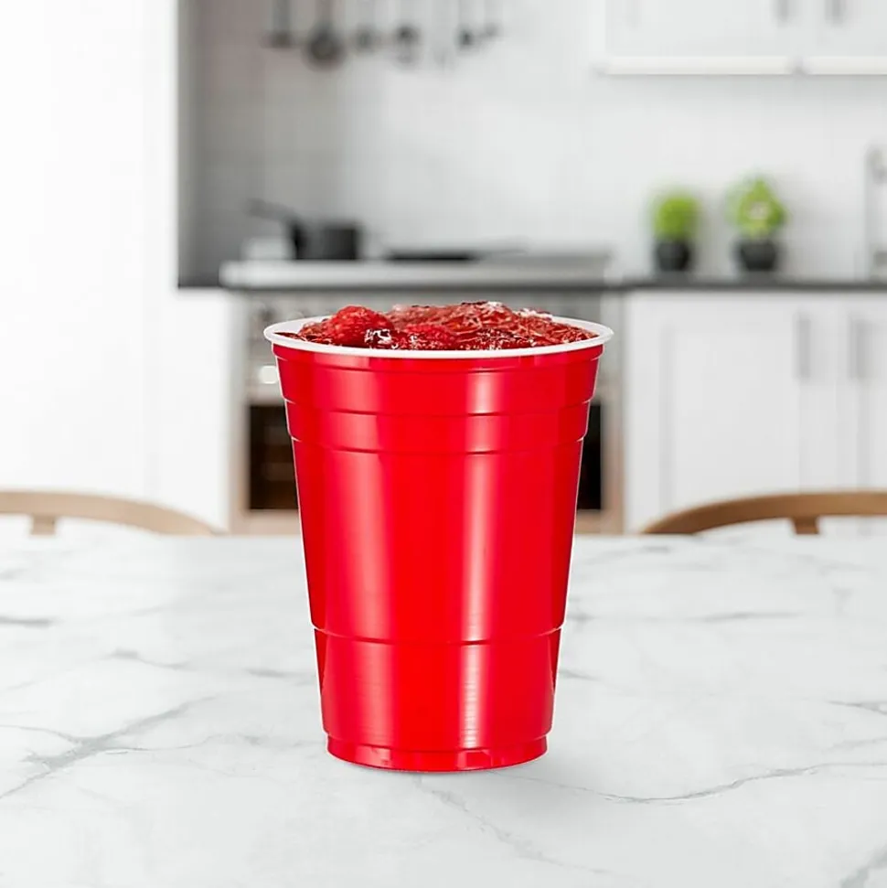 Solo Cup Plastic Party Cups, 16 Oz, Red, Box Of 50 Cups