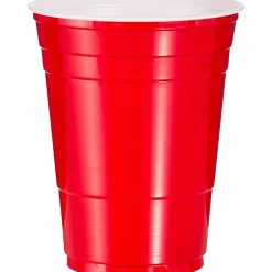 Solo Cup Plastic Party Cups, 16 Oz, Red, Box Of 50 Cups