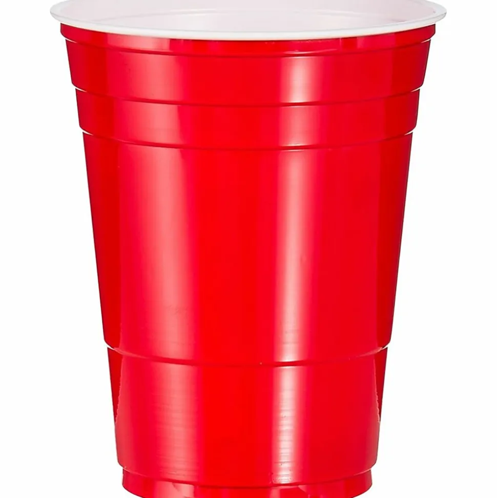 Solo Cup Plastic Party Cups, 16 Oz, Red, Box Of 50 Cups
