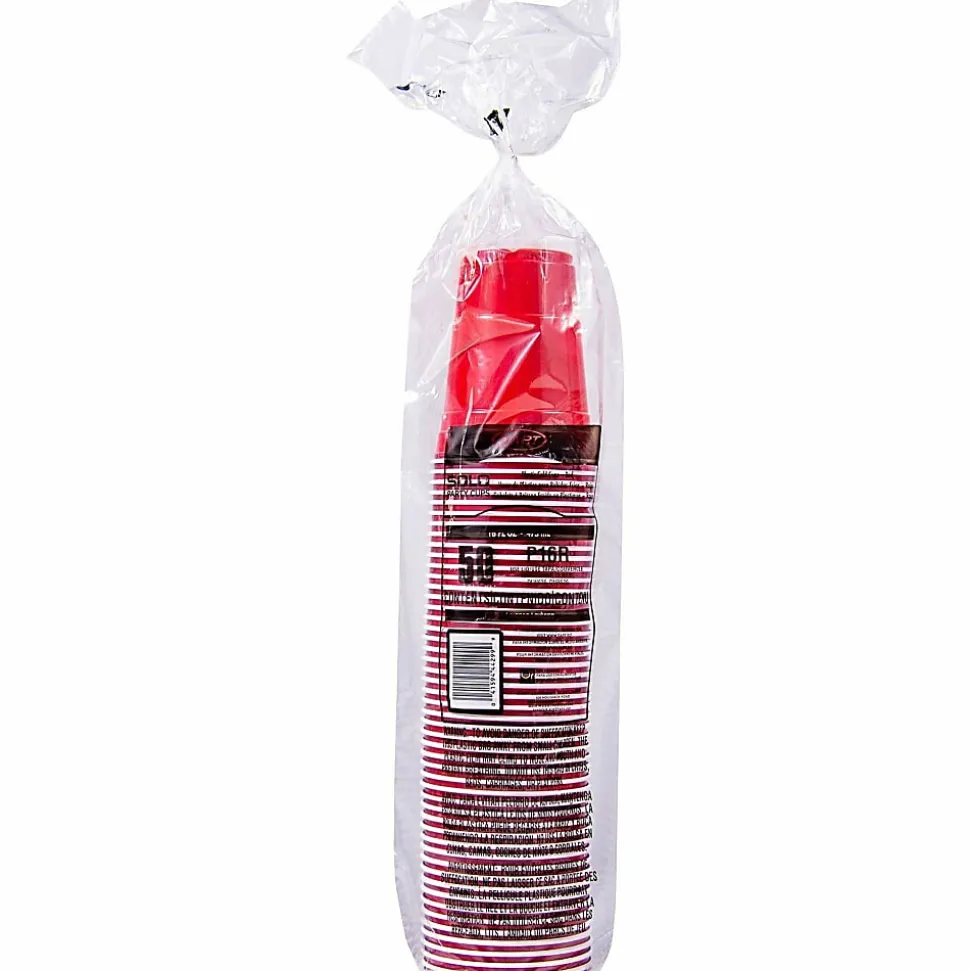 Solo Cup Plastic Party Cups, 16 Oz, Red, Box Of 50 Cups