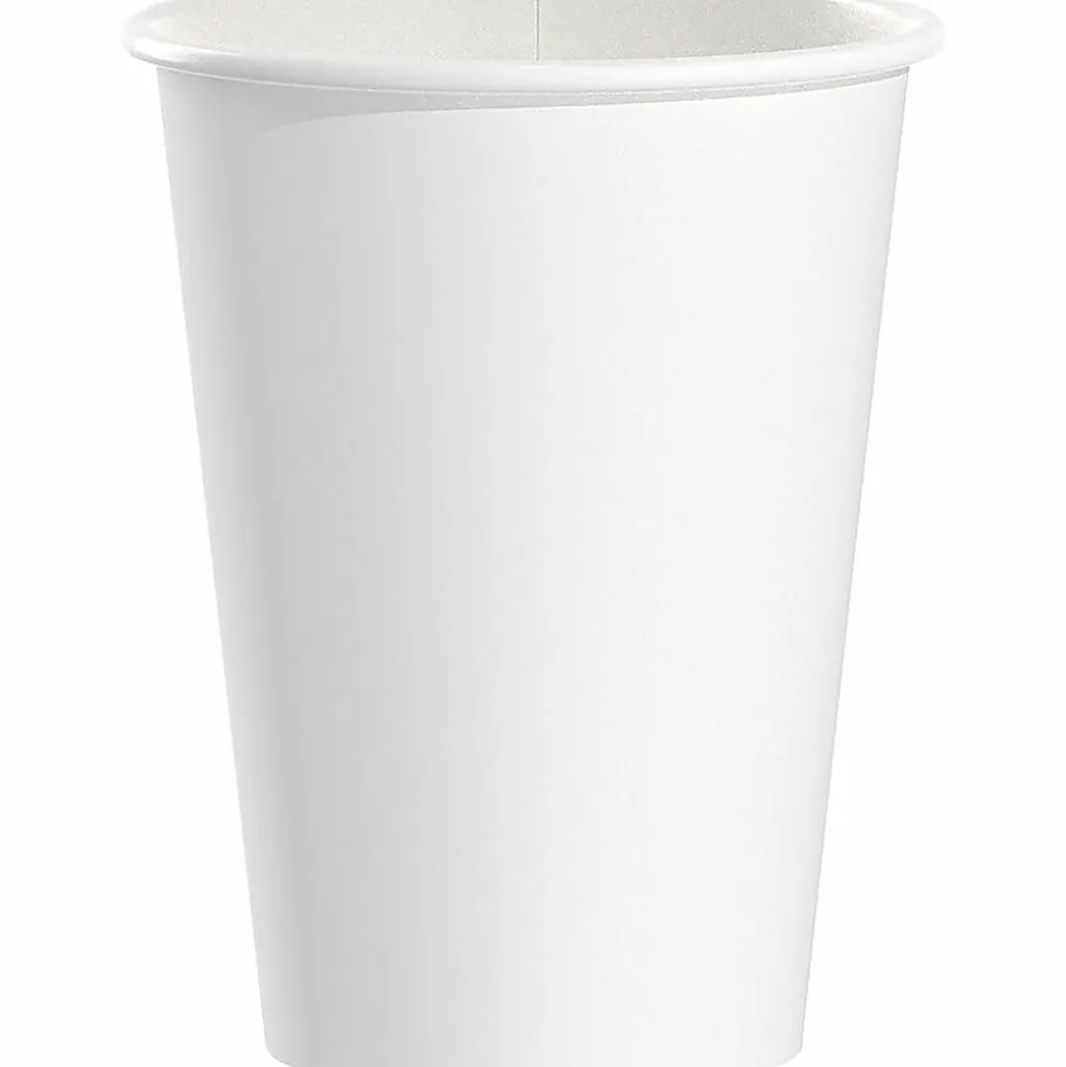 Solo Cup Polycoated Hot Paper Cups, 12 Oz, White, 50 Cups Per Sleeve, Case Of 20 Sleeves