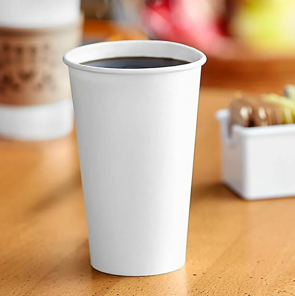 Solo Cup Polycoated Hot Paper Cups, 12 Oz, White, 50 Cups Per Sleeve, Case Of 20 Sleeves