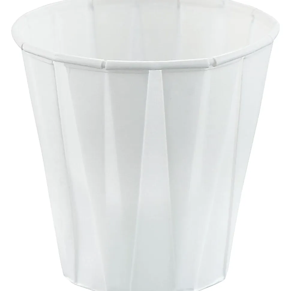 Solo Cup Portion Paper Cups, 3.5 Oz, White, 100 Cups Per Pack, Carton Of 50 Packs