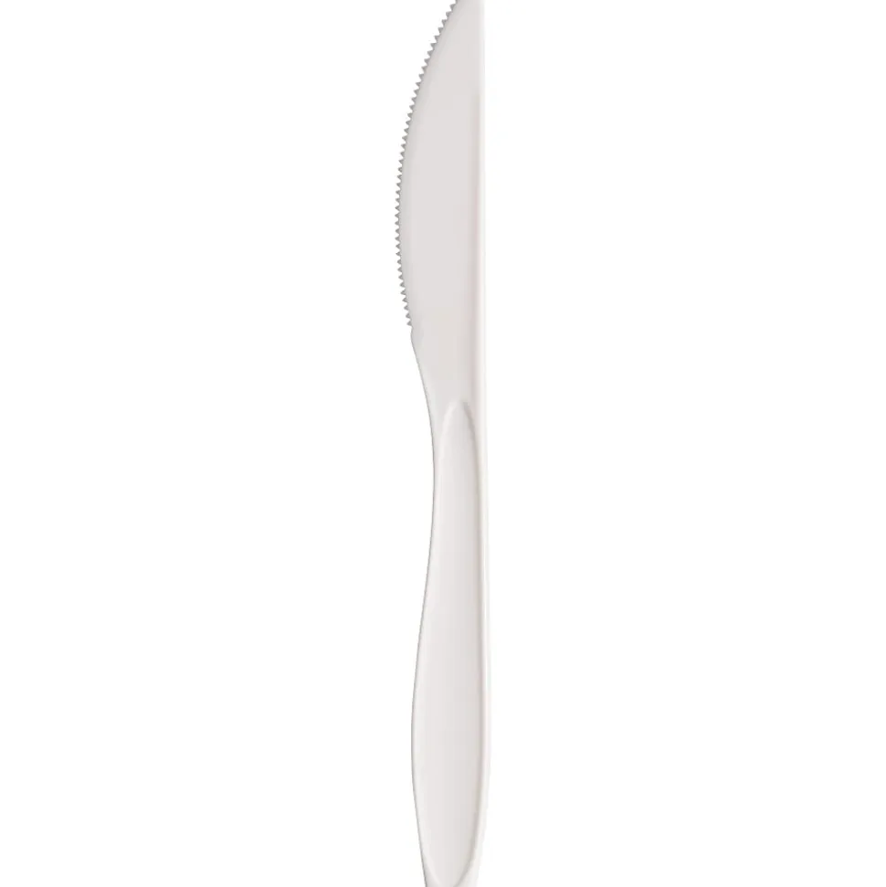 Solo Cup Reliance Medium Weight Bulk Knives - Knife - 1 x Knife - Breakroom - Disposable - White - 1000 / Carton