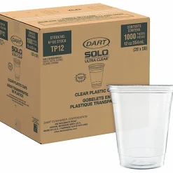 Solo Cup Ultra Clear 12 oz Practical-Fill Cold Cups - 50.0 / Pack - 20 / Carton - Clear - PETE Plastic - Cold Drink, Water, Juice, Soda