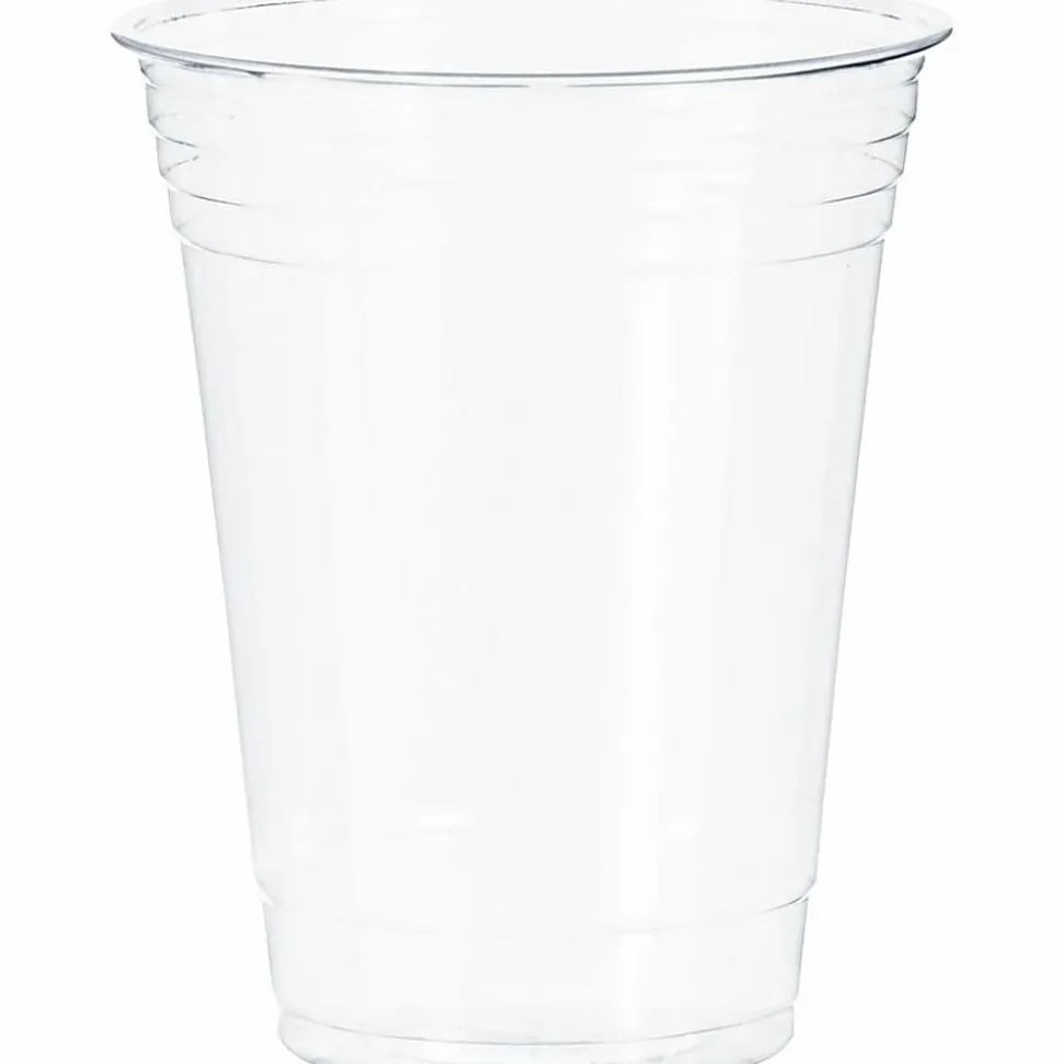 Solo Cup UltraClear Plastic PET Cups - 16 fl oz - 50/Pack - Crystal Clear - Polyethylene Terephthalate (PET) - Beverage, Cold Drink, Smoothie, Coffee