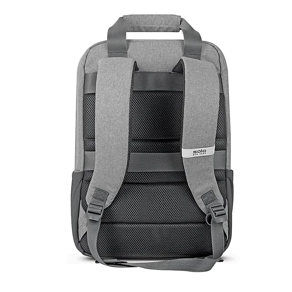 Solo New York Bags Reclaim Recycled Backpack With 15.6" Laptop Pocket, 51% Recycled, Gray