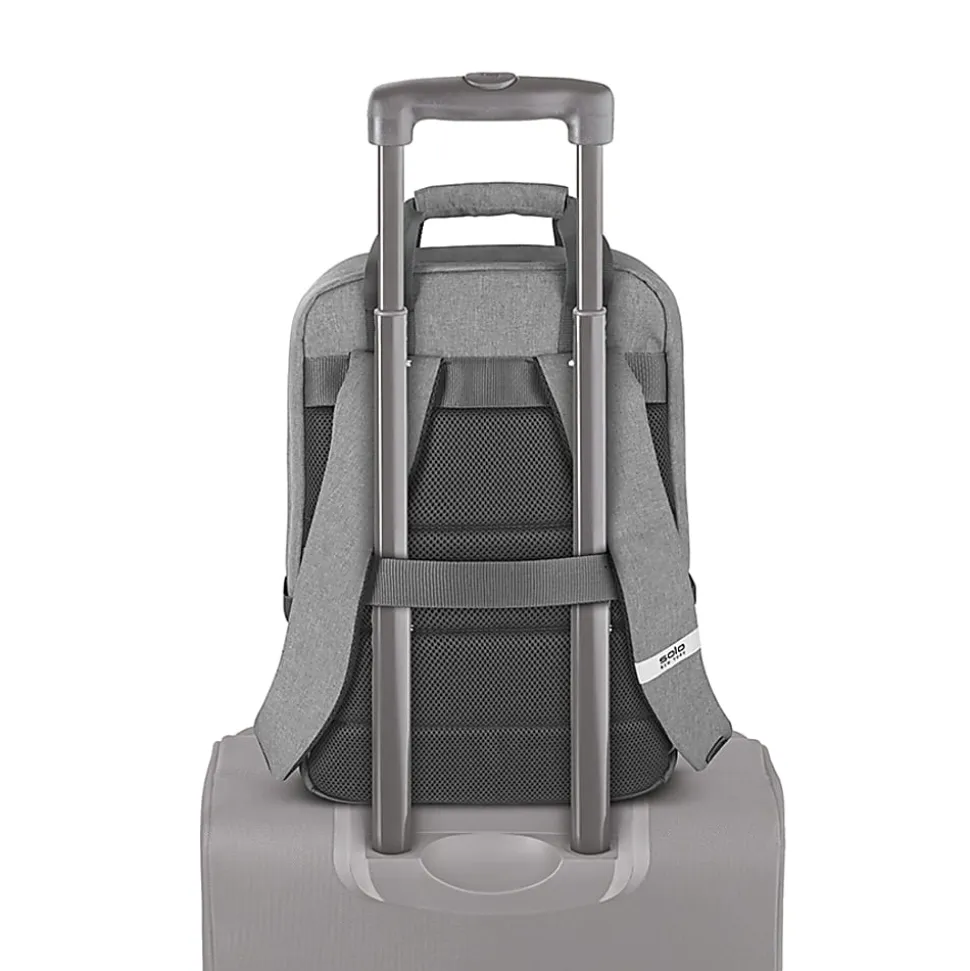 Solo New York Bags Reclaim Recycled Backpack With 15.6" Laptop Pocket, 51% Recycled, Gray