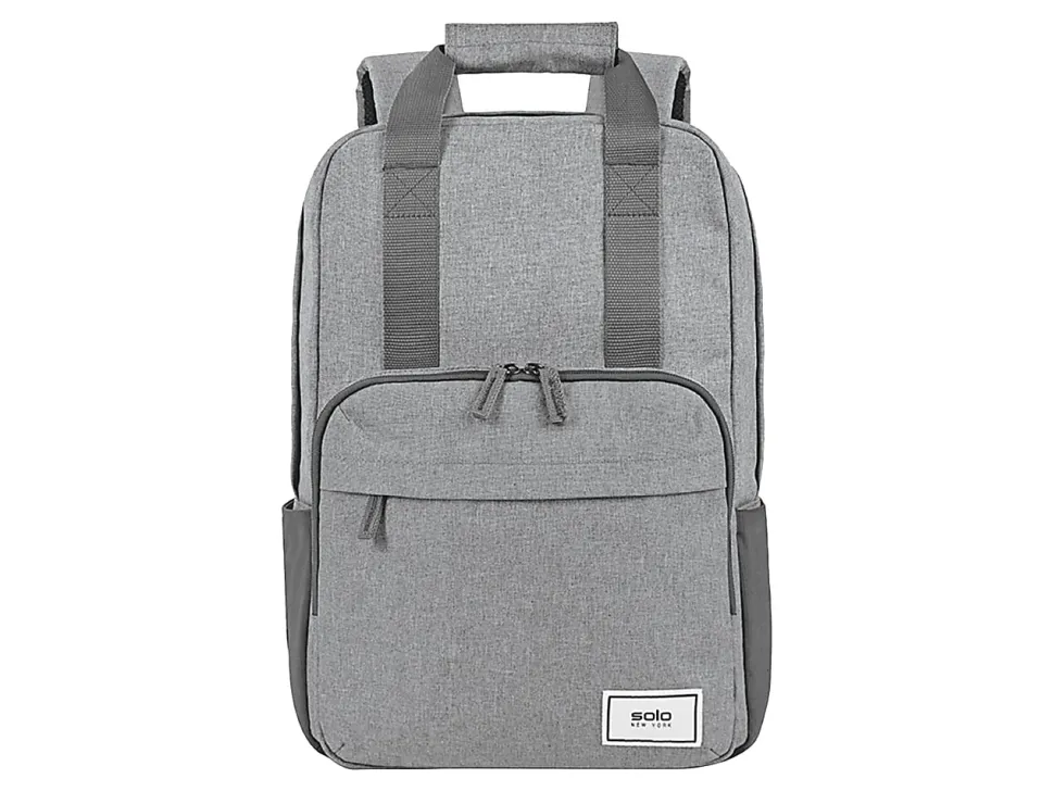 Solo New York Bags Reclaim Recycled Backpack With 15.6" Laptop Pocket, 51% Recycled, Gray
