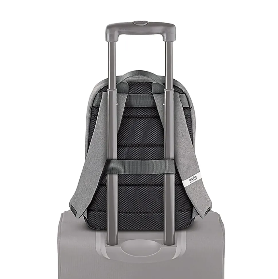 Solo New York Bags Recover Recycled Backpack With 15.6" Laptop Pocket, 51% Recycled, Gray