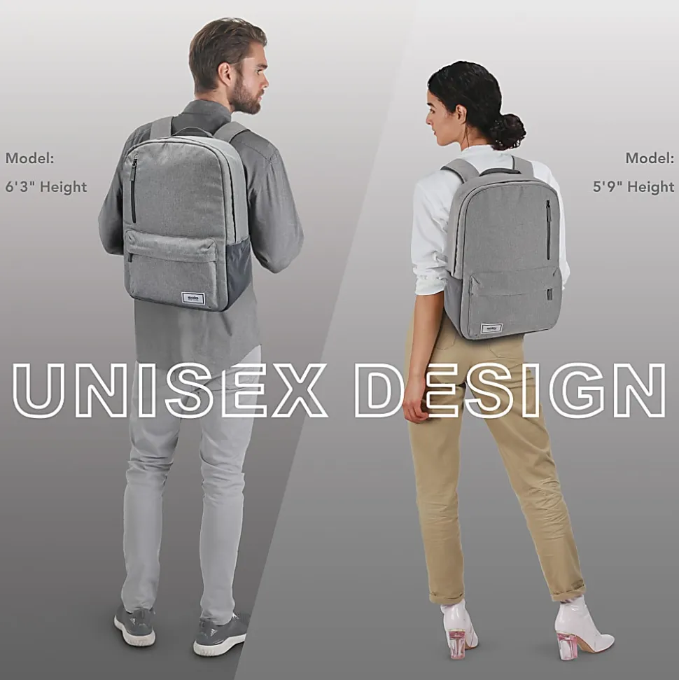 Solo New York Bags Recover Recycled Backpack With 15.6" Laptop Pocket, 51% Recycled, Gray