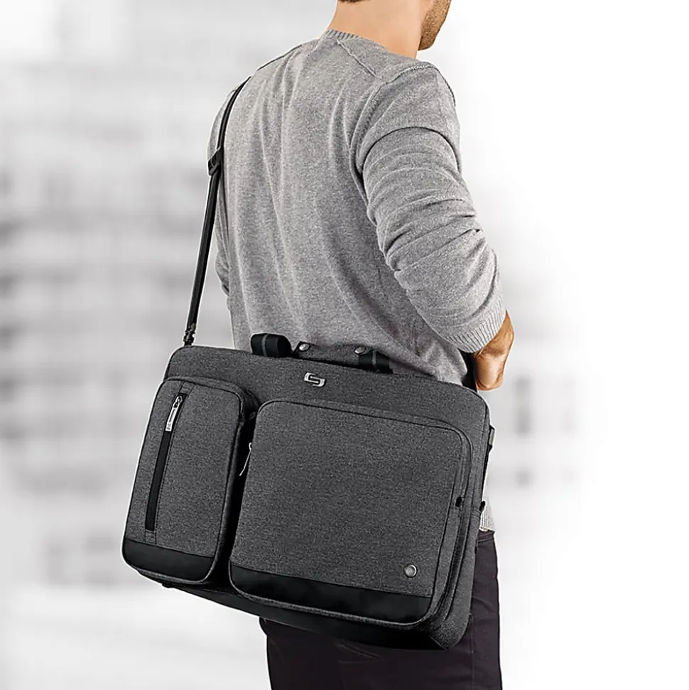 Solo New York Duane 15.6" Hybrid Backpack Briefcase, Gray