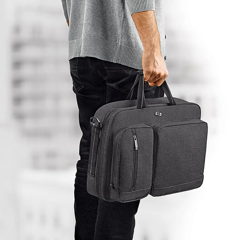 Solo New York Duane 15.6" Hybrid Backpack Briefcase, Gray