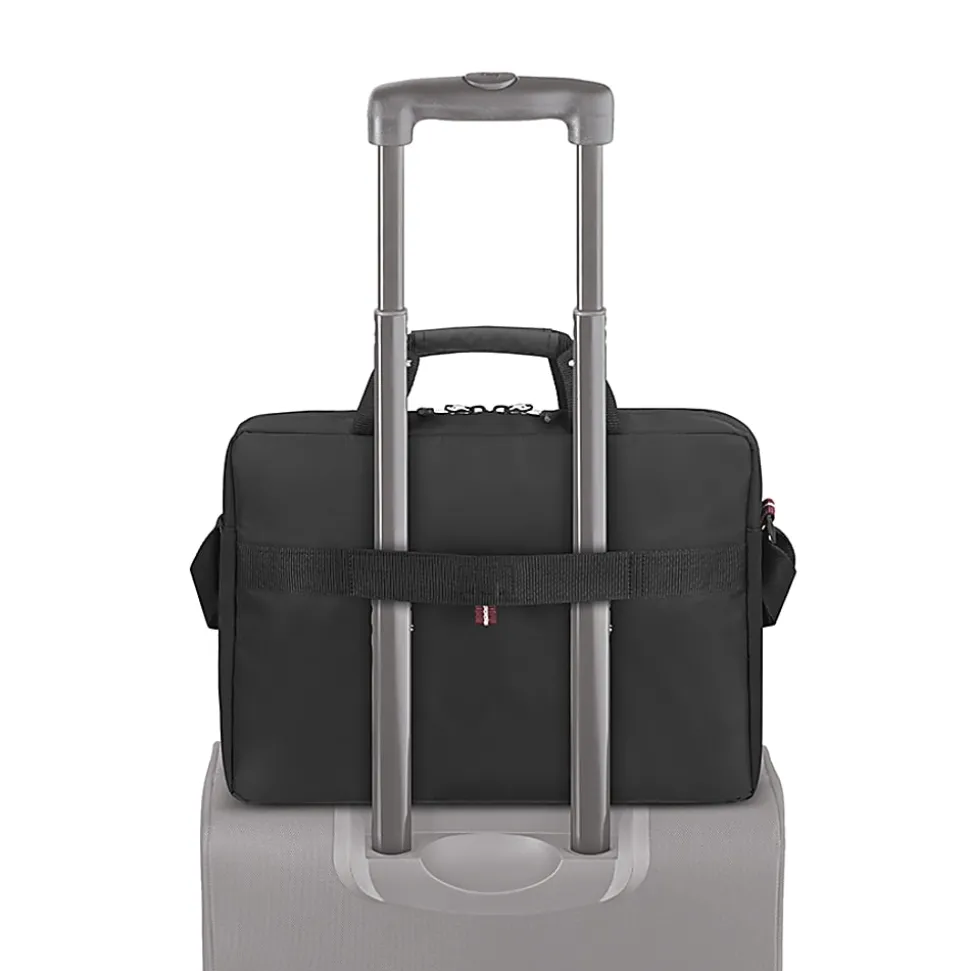 Solo New York Lead Slim Briefcase With 15.6" Laptop Pocket, Black