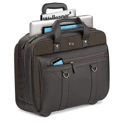 Solo New York MacDougal 17.3" Laptop Rolling Case, Brown/Olive