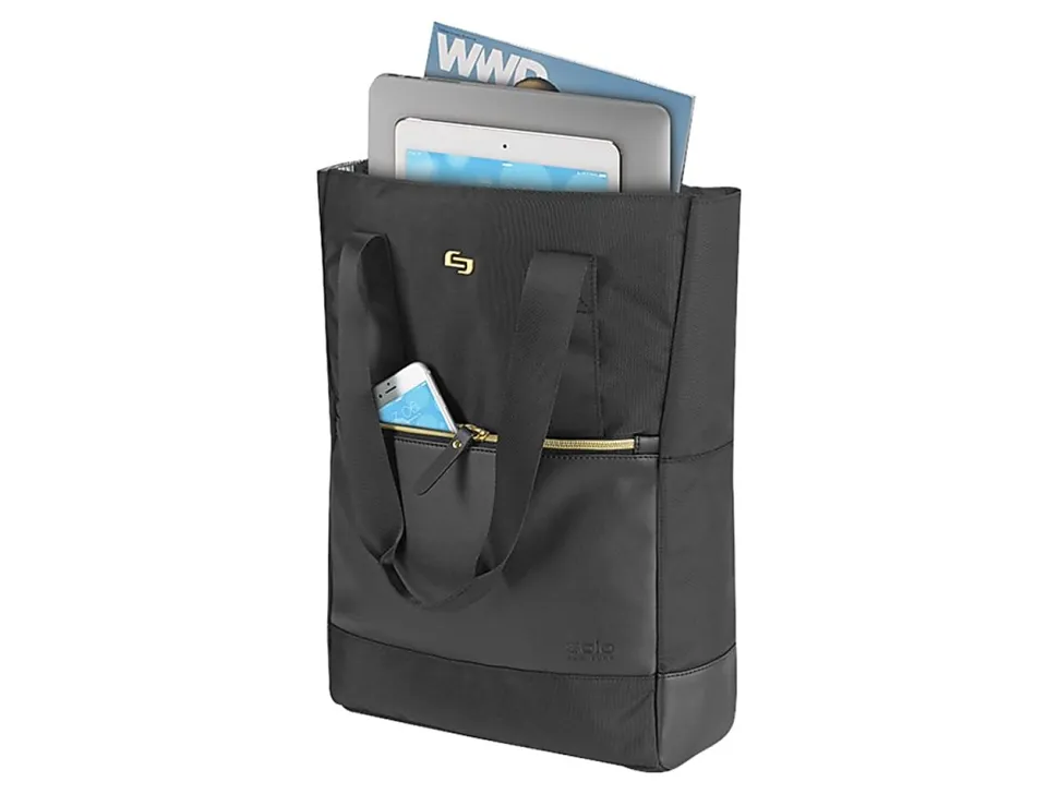 Solo New York Parker Hybrid Tote/Backpack With 15.6" Laptop Pocket, Black