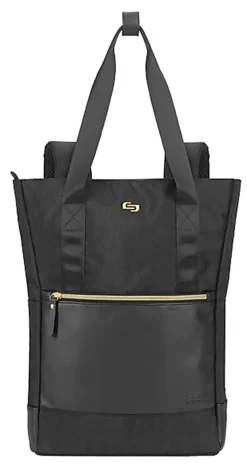 Solo New York Parker Hybrid Tote/Backpack With 15.6" Laptop Pocket, Black