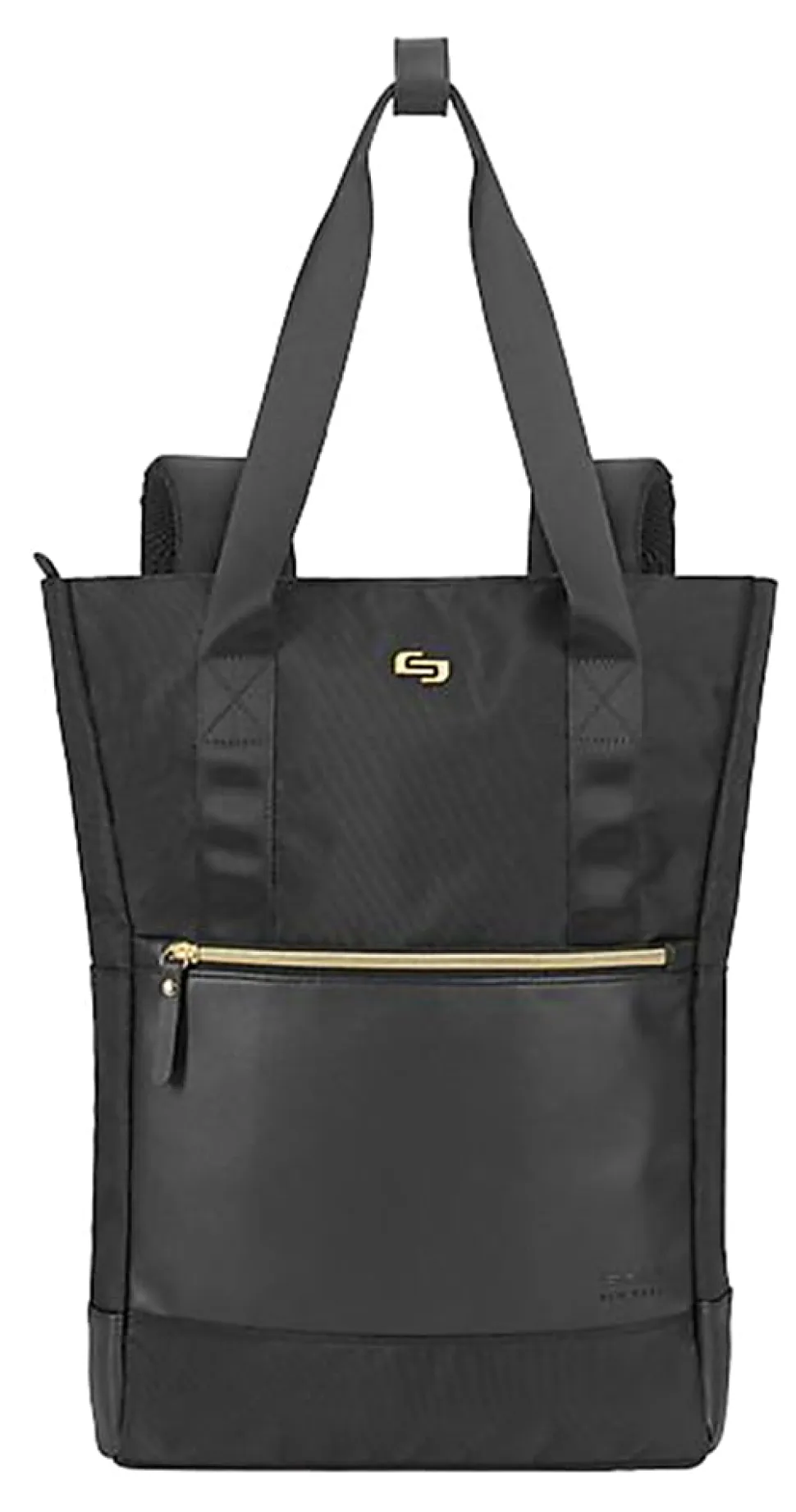 Solo New York Parker Hybrid Tote/Backpack With 15.6" Laptop Pocket, Black