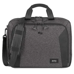 Solo New York Voyage Briefcase With 15.6" Laptop Pocket, Gray