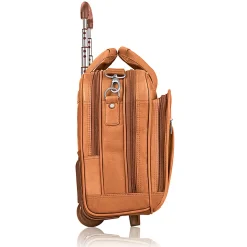 Solo New York Walker Leather Rolling Case for 15.6” Laptops, Tan