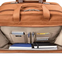 Solo New York Walker Leather Rolling Case for 15.6” Laptops, Tan