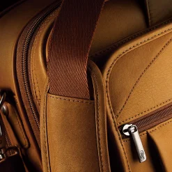 Solo New York Walker Leather Rolling Case for 15.6” Laptops, Tan