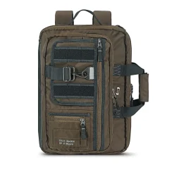 Solo New York Zone Hybrid Briefcase With 15.6" Laptop Pocket, 12"H x 17"W x 3"D, Khaki