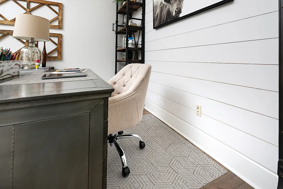 So-Mine Vinyl Camden Chair Mat, 38" x 48", Tan