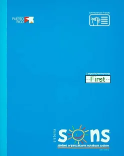 SONS System First Notebooks, 9-3/4" x 7-1/2", 1 Subject, Primary Rule, 200 Sheets, Blue