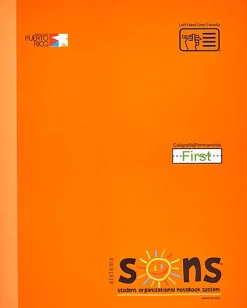 SONS System First Notebooks, 9-3/4" x 7-1/2", 1 Subject, Primary Rule, 200 Sheets, Orange,