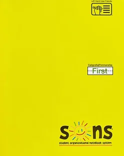SONS System First Notebooks, 9-3/4" x 7-1/2", 1 Subject, Primary Rule, 200 Sheets, Yellow