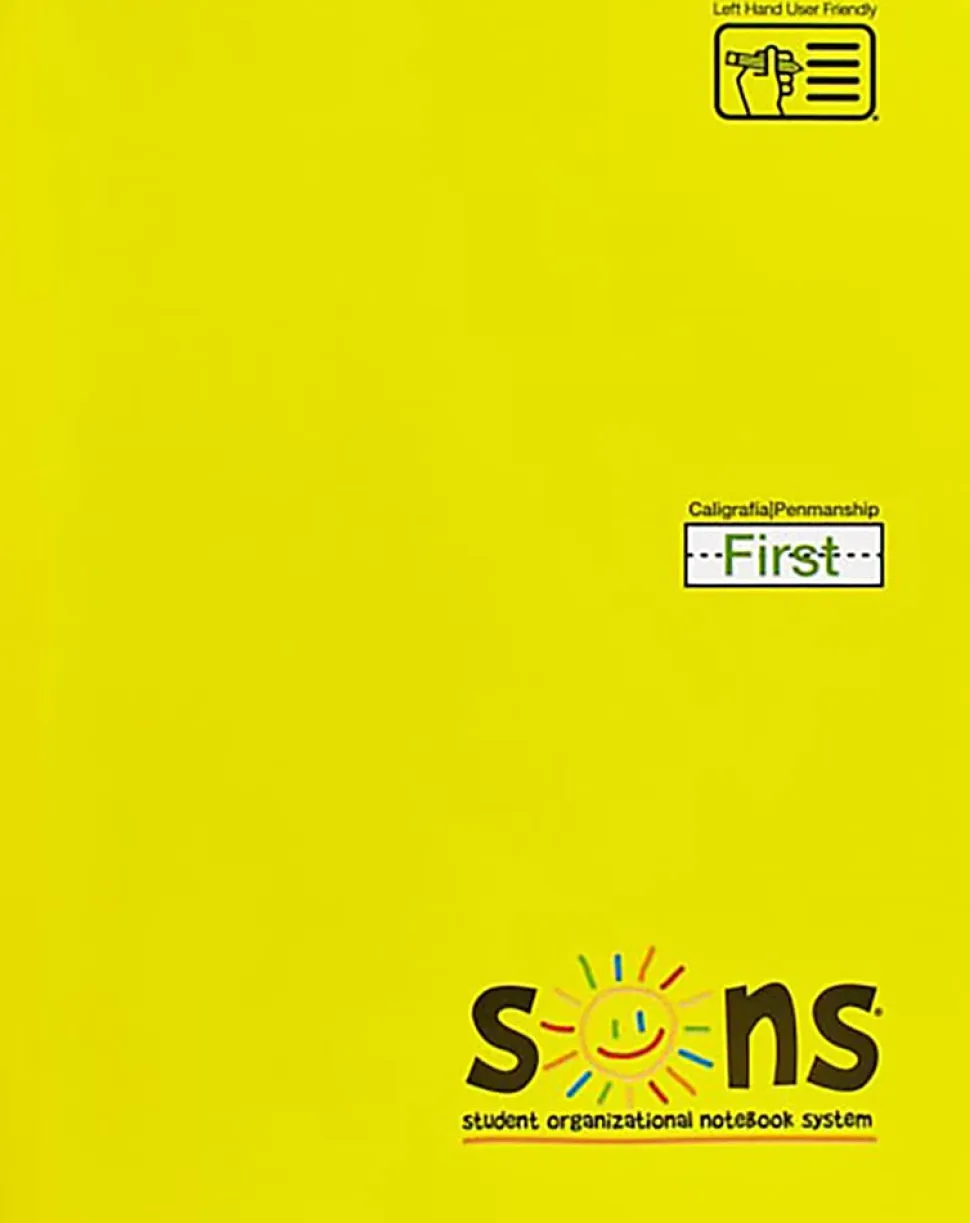 SONS System First Notebooks, 9-3/4" x 7-1/2", 1 Subject, Primary Rule, 200 Sheets, Yellow